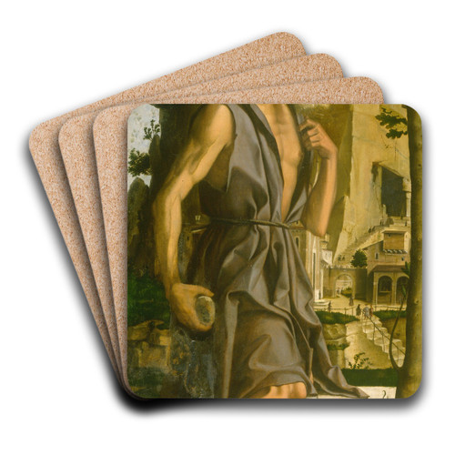 Saint Jerome by Bartolomeo Montagna Art Drink Coaster set