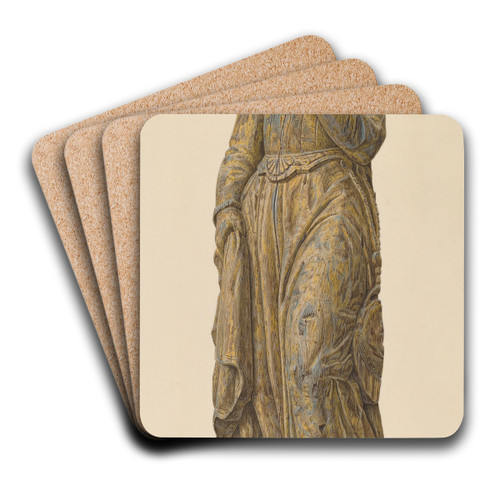 Circus Wagon Figure - Medieval Lady by John Matulis Art Drink Coaster set