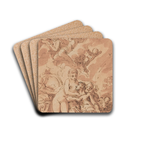 Venus at the Forge of Vulcan by French School Drink Coasters - set of 4
