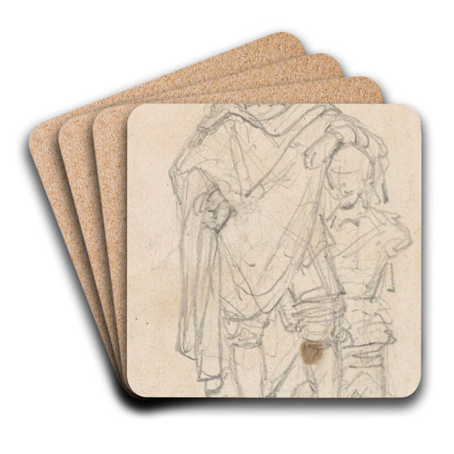 Statue of the Sculptor Willem Kerricx by Nicaise De Keyser Art Drink Coaster set