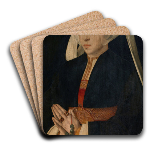 Portrait of a Woman by Barthel Bruyn the Elder Art Drink Coaster set