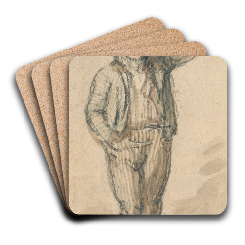 Boy Carrying a Pail on His Head by James Ward Art Drink Coaster set Boy Carrying a Pail on His Head by James Ward Art Drink Coaster set
