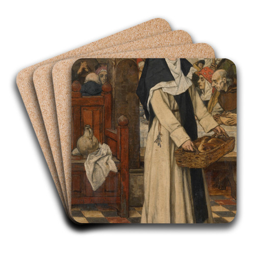Poor Relief by Albert Frans Lieven De Vriendt Art Drink Coaster set