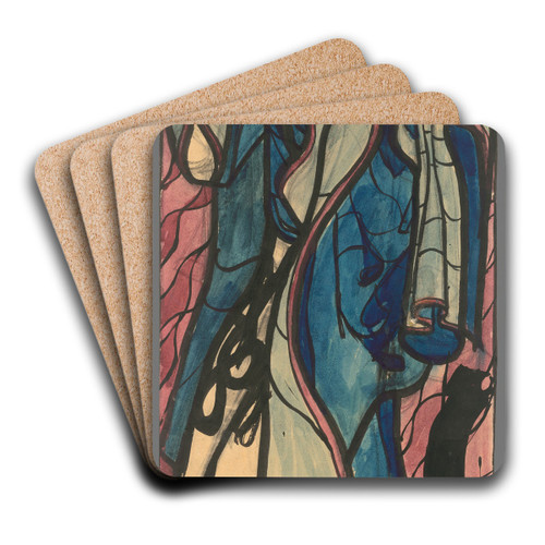 Piper by Jn Novk Art Drink Coaster set Piper by Jn Novk Art Drink Coaster set