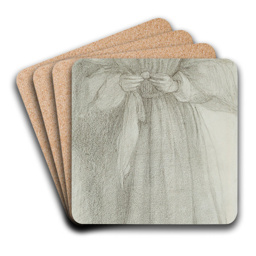 Elizabeth Siddal (Mrs. Dante Gabriel Rossetti) by Dante Gabriel Rossetti Art Drink Coaster set