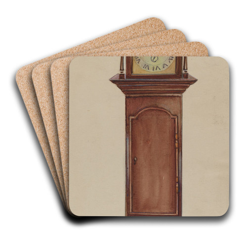 Clock by American 20th Century Art Drink Coaster set