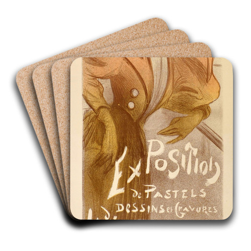 Salon des Cent by Henri Boutet Art Drink Coaster set Salon des Cent by Henri Boutet Art Drink Coaster set