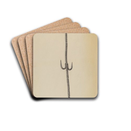 Meat Hook by George Spector Drink Coasters - set of 4