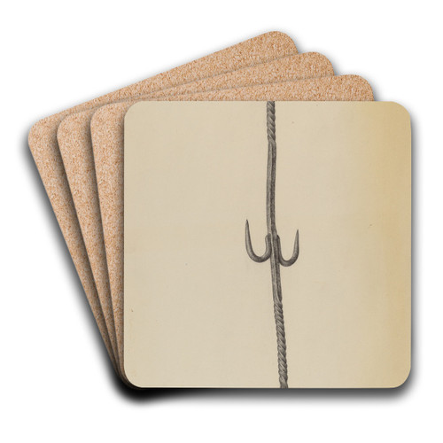 Meat Hook by George Spector Art Drink Coaster set