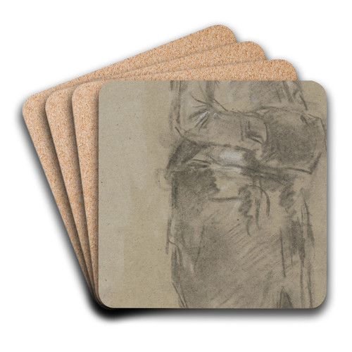 Junge Dame im Promenadenkostm by Anton Burger Art Drink Coaster set