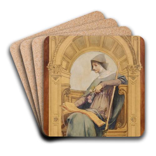 La Mdecine by Luc-Olivier Merson Art Drink Coaster set La Mdecine by Luc-Olivier Merson Art Drink Coaster set