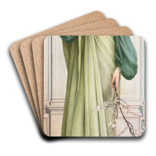 Spring by Henry Ryland Art Drink Coaster set