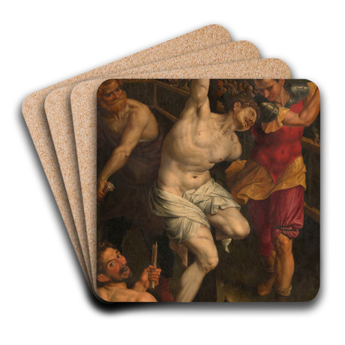 The Martyrdom of Saint Sebastian of Rome by Ambrosius Francken I Art Drink Coaster set