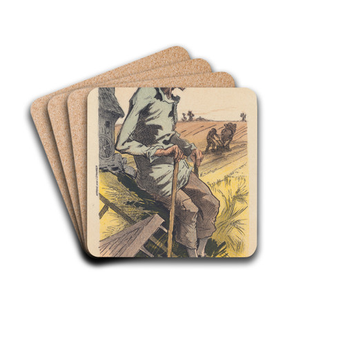 La Terre by Jules Chret Drink Coasters - set of 4 La Terre by Jules Chret Drink Coasters - set of 4