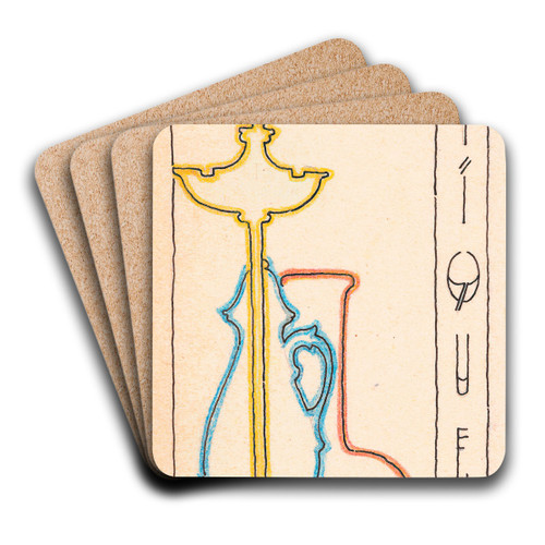 Ontwerp voor reclame voor `Antiques' by Reijer Stolk Art Drink Coaster set