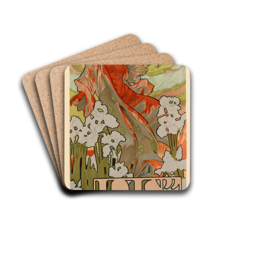 Iris by Adolfo Hohenstein Drink Coasters - set of 4