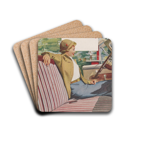 You'll Like It Better If It's...SARAN for Smart Seat Covers! by Dow Chemical Company Drink Coasters - set of 4