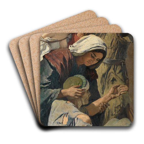 The Persecuted, the Enslaved, the Unfortunates by Charles Verlat Art Drink Coaster set