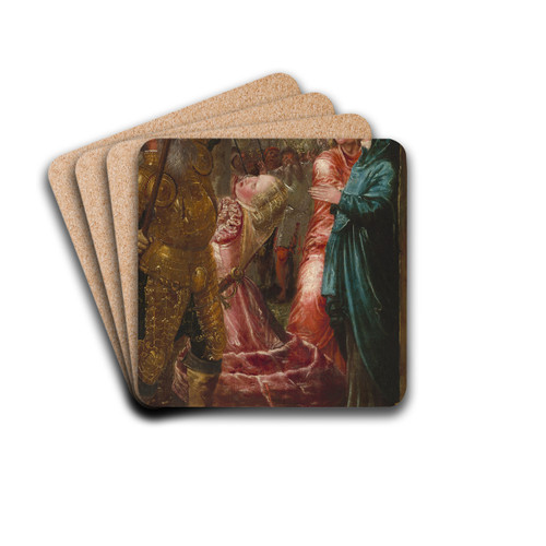 The Crucifixion by Workshop of Hans Mielich Drink Coasters - set of 4