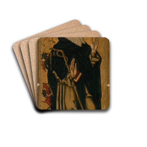 Saint Anthony the Abbot Tormented by Demons by Joan Des Drink Coasters - set of 4