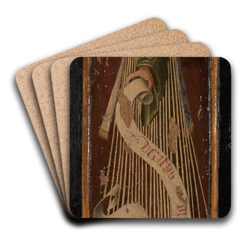 Mitre and Motto of Tongerlo Abbey by Goswin van der Weyden Art Drink Coaster set