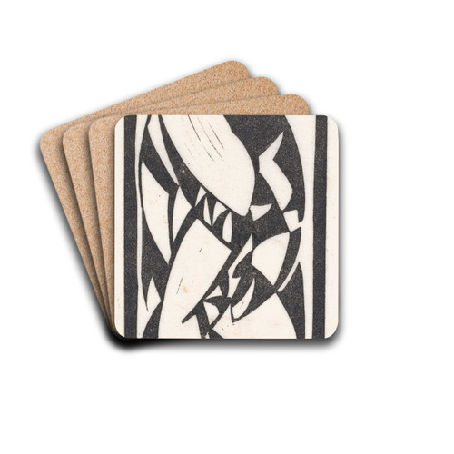 Twee dansende figuren by Reijer Stolk Drink Coasters - set of 4 Twee dansende figuren by Reijer Stolk Drink Coasters - set of 4