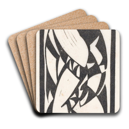 Twee dansende figuren by Reijer Stolk Art Drink Coaster set Twee dansende figuren by Reijer Stolk Art Drink Coaster set