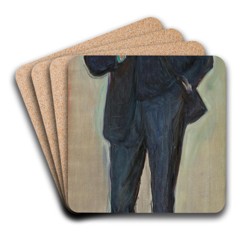 The Frenchman, Marcel Archinard by Edvard Munch Art Drink Coaster set