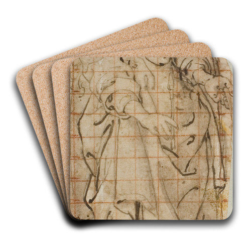 Allegory of Painting by Andrea Lilio Art Drink Coaster set