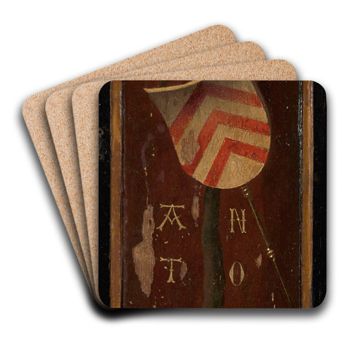 Blazon of Antonius Tsgrooten by Goswin van der Weyden Art Drink Coaster set