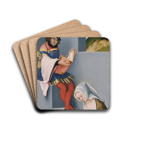 Mary Salome and Zebedaeus with their sons St. James the Greater and St. John the Evangelist by Lucas Cranach the Elder Drink Coasters - set of 4