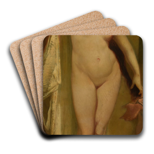Un march desclaves  Alexandrie; Esclave nue en pied by Henri Regnault Art Drink Coaster set