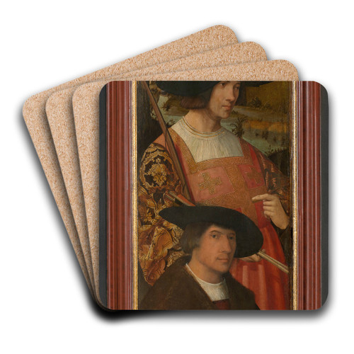 Pompeius Occo by Jacob Cornelisz. van Oostsanen Art Drink Coaster set