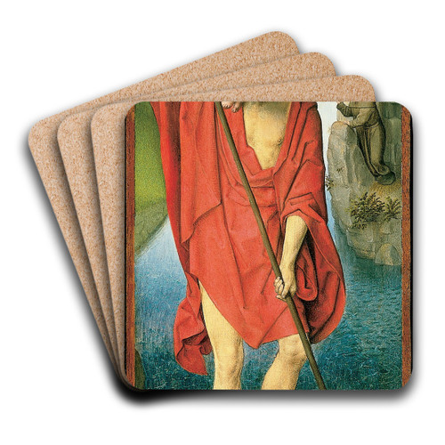 Saint Christopher by Hans Memling Art Drink Coaster set