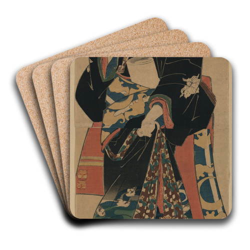 Geisha zu by Keisai Eisen Art Drink Coaster set
