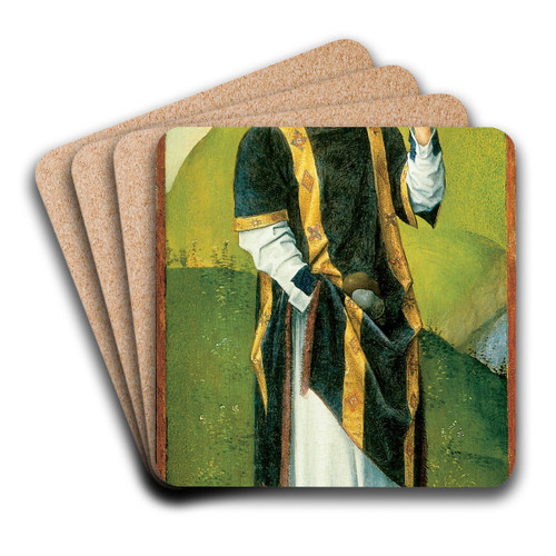Saint Stephen by Hans Memling Art Drink Coaster set