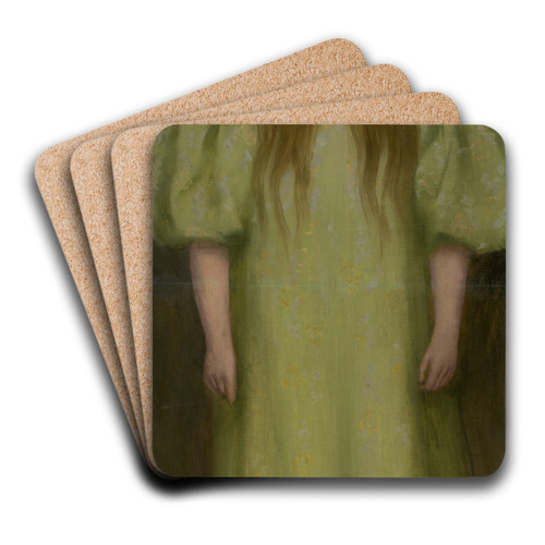 Margita Czbel as a Girl by Ferdinand Katona Art Drink Coaster set