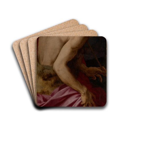 Saint John the Baptist by Agnolo Bronzino Drink Coasters - set of 4