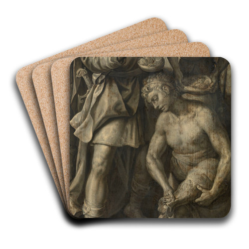The Burial of Sarah by Maerten De Vos Art Drink Coaster set
