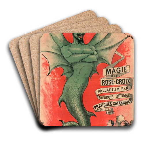 Le Diable au XIXe sicle ou les Mystres du spiritisme par le docteur Bataille by Albert Guillaume Art Drink Coaster set