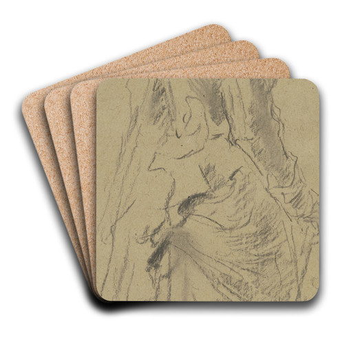 Junge Dame nach rechts gehend by Anton Burger Art Drink Coaster set