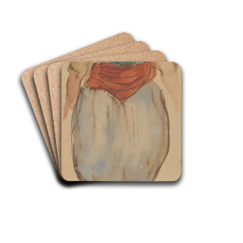 Young Moroccan, Standing by Eugne Delacroix Drink Coasters - set of 4