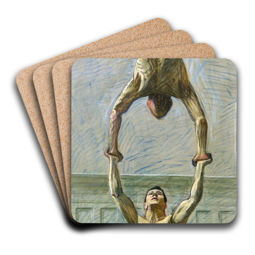 Acrobats by Eugne Jansson Art Drink Coaster set