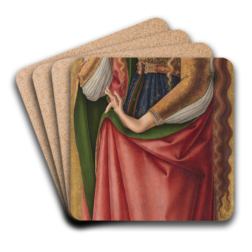Mary Magdalene by Carlo Crivelli Art Drink Coaster set