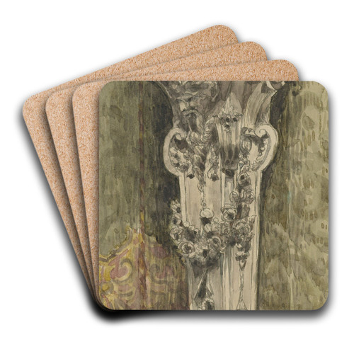 Uurwerk in het Muse des Arts-Decoratifs by Wilhelm Cornelis Bauer Art Drink Coaster set