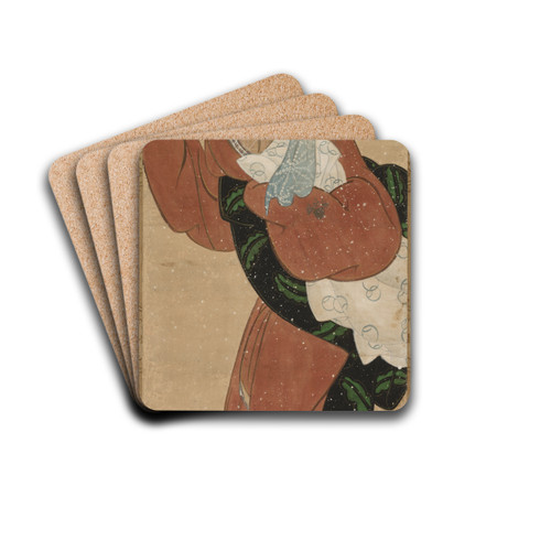 Lady with a Parasol by Koikawa Harumasa Drink Coasters - set of 4