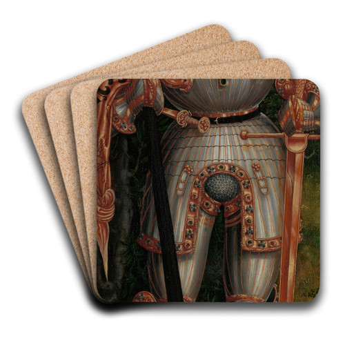 Saint Maurice by Lucas Cranach the Elder Art Drink Coaster set