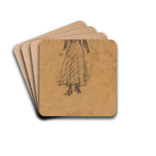 Sketch ofFigures by William James Glackens Drink Coasters - set of 4