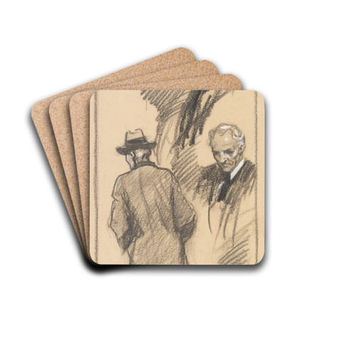 Henry Ford by Samuel Johnson Woolf Drink Coasters - set of 4