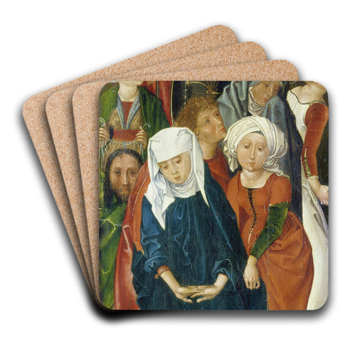 Raising of the Cross by Master of the Sttteritz Altar Art Drink Coaster set